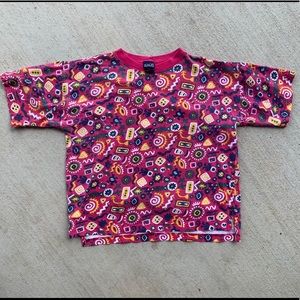 80s Vintage Print Crop T-shirt